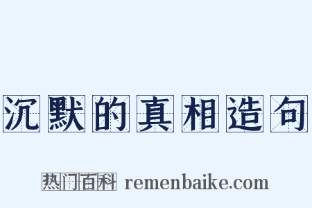 沉默的真相造句是什么意思的图片